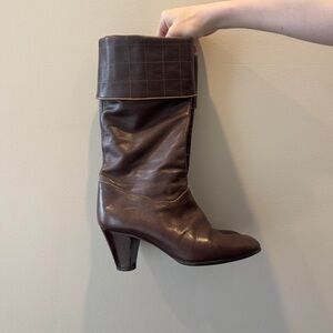 Vero Cuoio Dark Brown Heeled Boots
